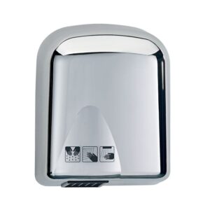 Secador de manos Acero Inoxidable brillante de bajo ruido 1650 watts