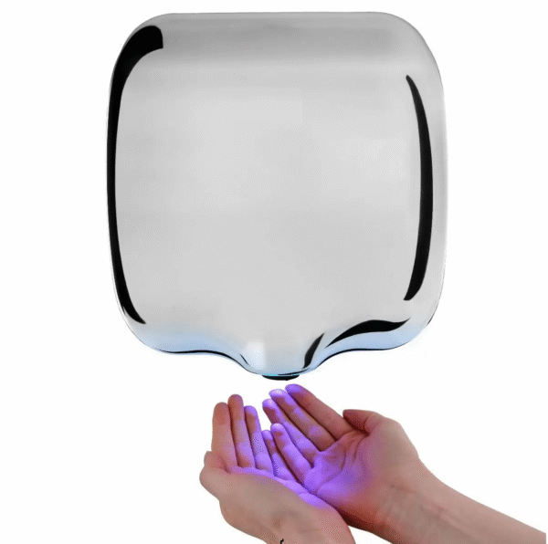 Secador de manos A Inox brillante de alto tráfico secado rápido 1850 watts